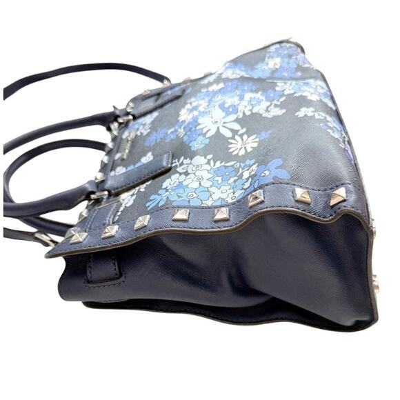 Michael Kors Dillon Satchel in Navy Blue Floral - Picture 5 of 13